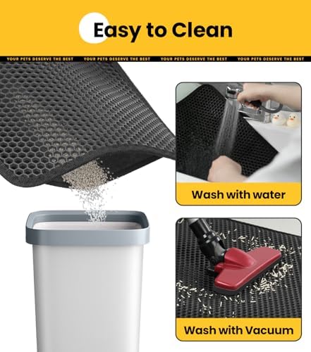 Conlun Cat Litter Trapping Mat for Small Spaces, 23.6"x14.6" Space-Saving - Image 6