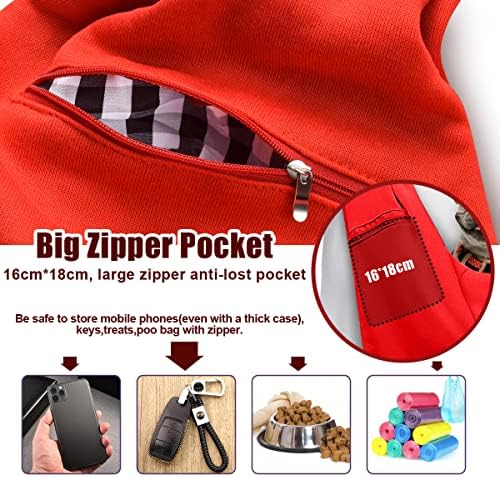 Tomkas Small Dog Cat Sling Carrier Puppy Purse Travel Wrap Soft Crossbody Pet - Image 2