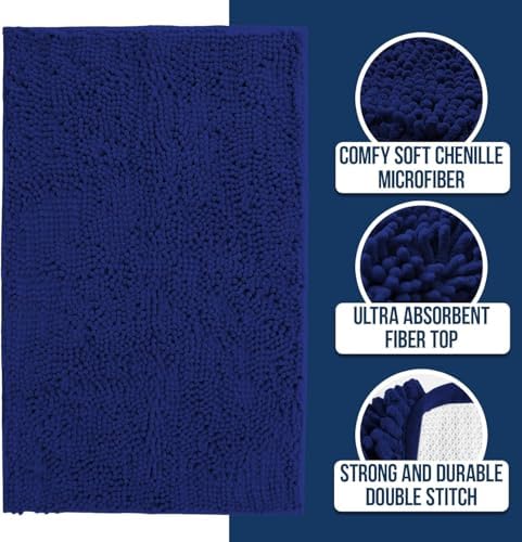 Muddy Mat® | Chenille Bathroom Rugs Quick Dry Microfiber Mats Non Slip Washable - Image 4