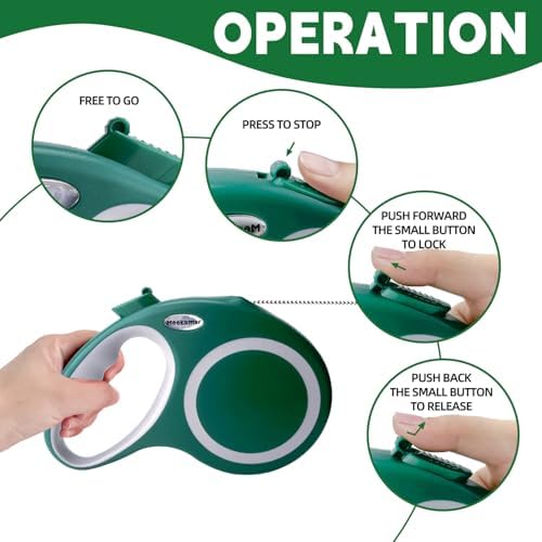 Retractable Dog Leash, Meekamar 30 FT Dog Walking Leash - Image 3