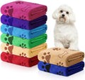 8 Pcs Dog Towel for Drying, 40 x 24 Inch, Dog Paw and Bone, Bright Color by Chumia