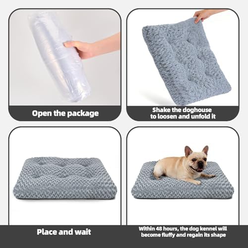 Dog Bed Large Size, Plush Washable Pet Bed Mat, Dog Crate Bed 35"x23" - Image 7