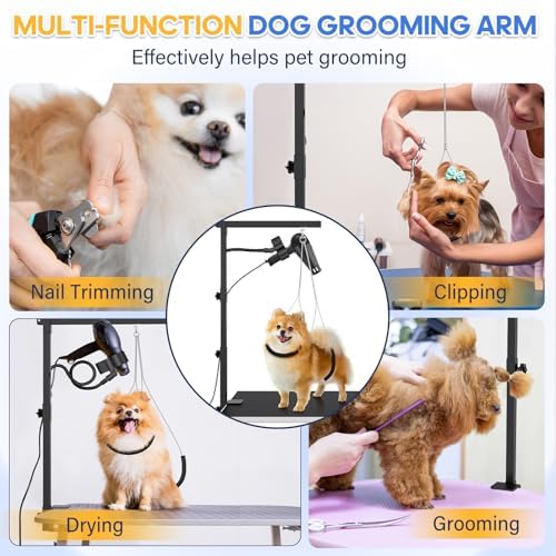 Dog Grooming Arm with Hair Dryer Stand, Adjustable 37'' Dog Grooming Table Arm - Image 5