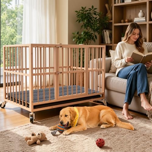48 Inch Heavy Duty Dog Crate for Large Dogs, Escape Proof - Image 5