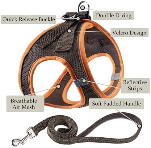 Dog Harness with Leash Set, Step-in Adjustable Puppy Pet Vest - Image 2