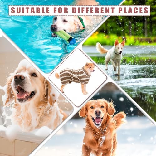 Fast‑Drying Dog Bathrobe, Absorbent Striped Pet Towel - Image 7