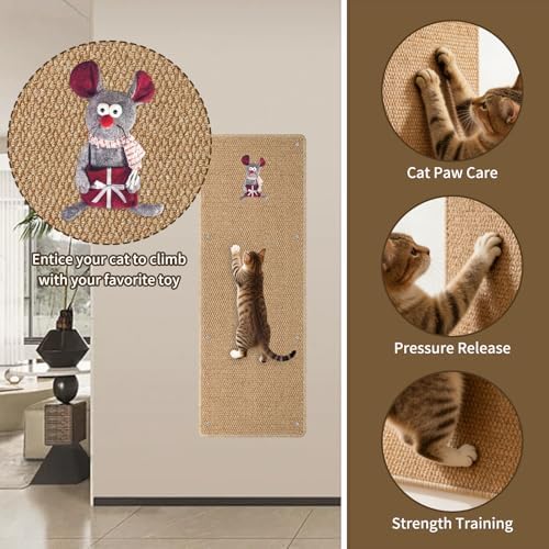 FHTONGE Extra Tall Thickened Cat Wall Climbing Carpet - Image 6