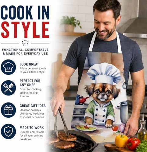 Caroline's Treasures Tibetan Spaniel The Chef Apron Cooking Kitchen Server - Image 2