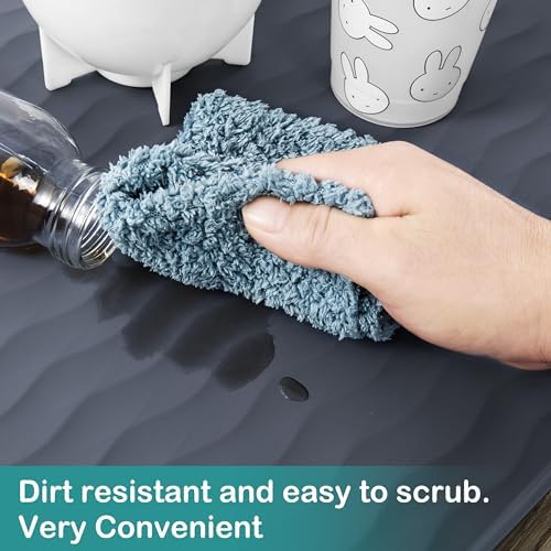 URMONA Waterproof Silicone Under Sink Mat 31'' x 22'' Shelf Liner - Image 4