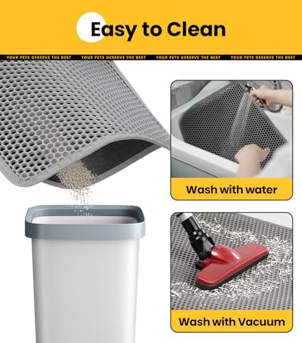 Conlun Cat Litter Trapping Mat for Small Spaces, 23.6"x14.6" Space-Saving - Image 6