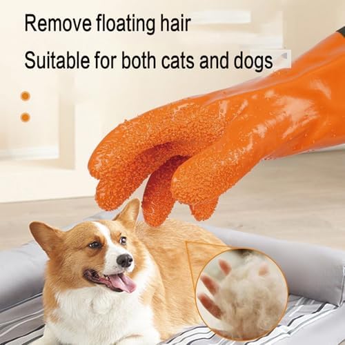 YOFANG 27.2" Long Sleeve Pet Grooming Bathing Gloves Anti-Scratch - Image 3