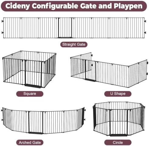 190" Extra Wide Baby Gate Playpen, Adjustable Baby Fence Play Yard - Image 4