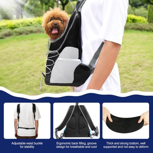 Pawaboo Pet Dog Front Carrier Backpack, Ventilated Mesh Puppy Back Pack - Image 5