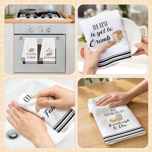 Funny Sourdough Hand Towels, 6 Pack Printed Dish Towels - Image 4