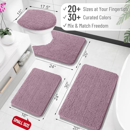 OLANLY Large Bathroom Rugs 47x32, Extra Soft Absorbent Chenille Bath Rugs - Image 2