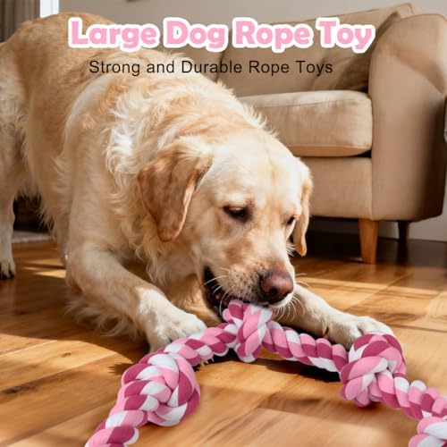 SZEE Dog Rope Toy for Large Dogs, 37 Inch 5 Knots, Tug of War Rope for Large - Image 6
