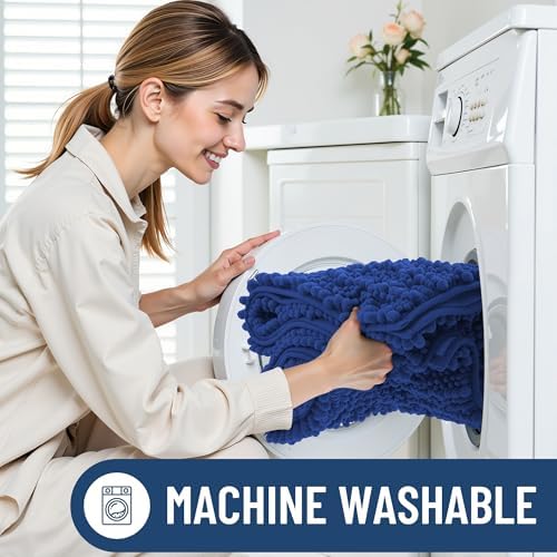 Smiry Bathroom Rugs 44X24, Extra Soft Rubber Backing Chenille Bath Mats - Image 6