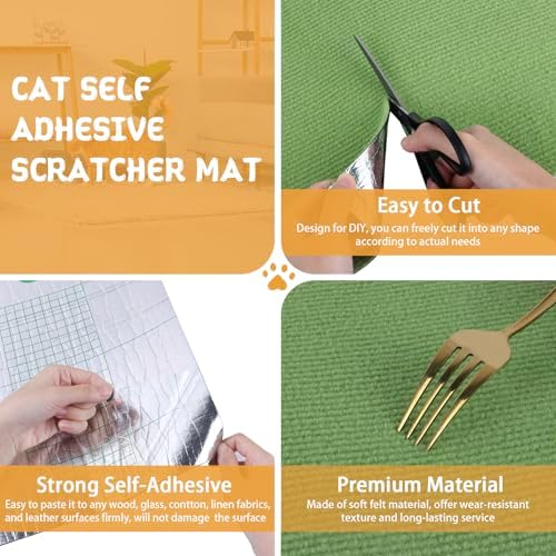 LSGCQ Cat Scratch Mat Self Adhesive Cat Scratch Furniture Protector - Image 3