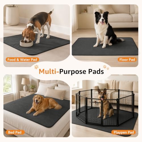 LOOBANI Washable Pee Pads for Dogs, 2 Pack Fast Absorbent Dog Mats - Image 5