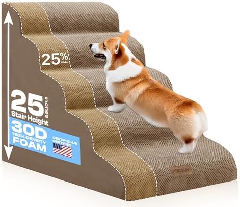 Miorun Extra Wide Dog Stairs for Large Dogs by Miorun
