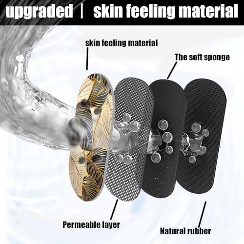 The Gold Leaf, Super Absorbent Quick-Drying Bathroom Mat Rug, Rubber Non-Slip - Image 3