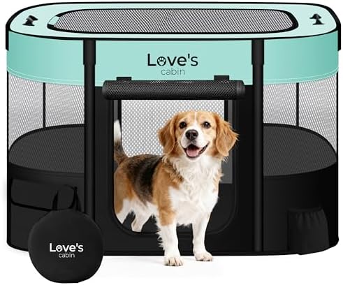 Love's cabin Pet Puppy Dog Playpen, Large Dog Tent Crates Cage Indoor/Outdoor by Lovescabin
