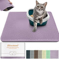 Cat Litter Mat 47"x27", Double Layer EVA Litterbox Mat Purple by BLISSSTORM