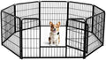 DUMOS Dog Playpen 32 Inch 8 Panels Indoor Outdoor Metal Pet Fence by DumosLifestyle