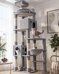 Globlazer Giant Cat Tree for Indoor Large Cats, Light Grey by Globlazer