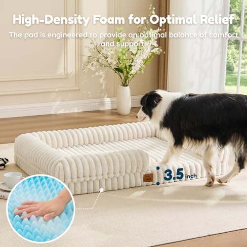 ChiXnuggle Faux Fur Orthopedic Dog Bolster Bed, Waterproof Washable Cover - Image 3