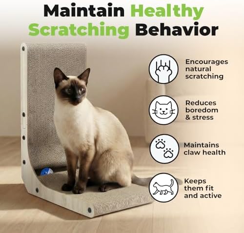 Best Pet Supplies Catify L-Shaped Cardboard Cat Scratcher - Image 6