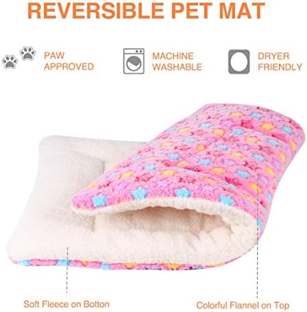 Mora Pets Dog Crate Pad Bed Ultra Soft Pet Mat Star Print Pink 23 x 18 Inch - Image 3