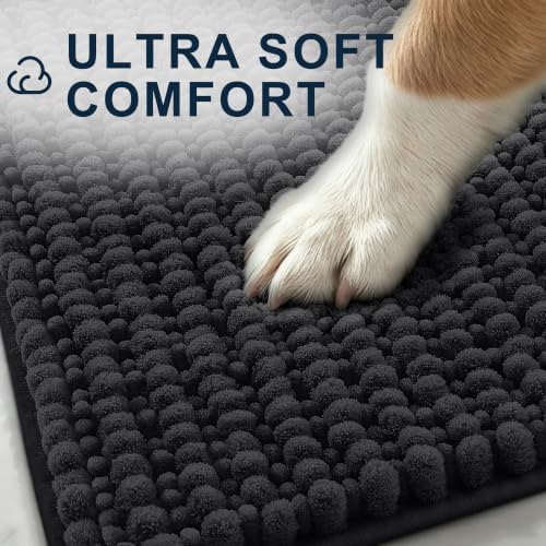 Smiry Dog Door Mat for Muddy Paws 24x16, Ultra Absorbent Chenille Doormat - Image 3