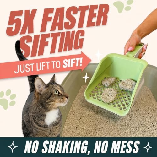 Sprinkle & Sweep Speed Sifter Switch Cat Litter Scooper, 2-in-1 Sifter Tool - Image 4