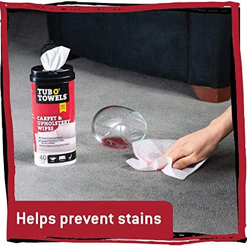 Tub O' Towels Carpet & Upholstery Cleaning Wipes 2 Pack – 7 x 8 Pre-Moistened - Image 2