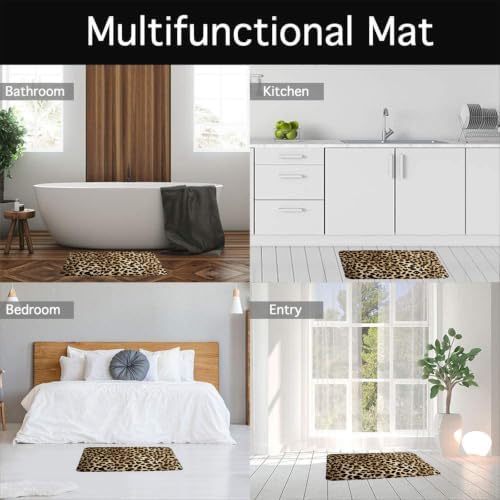 Leopard Print Bath Mat Cheetah Wild Safari Skin Powerful Animal Big Cat - Image 4
