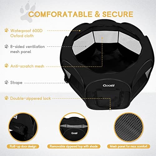 GOOZII Puppy Playpen Indoor for Small Dogs, Portalble Pet Dog Play Pens Kennel - Image 5