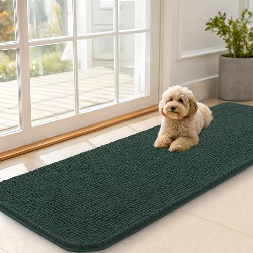 OLANLY Dog Door Mat for Muddy Paws 59x20, Super Absorbent Chenille Mud Mat by OLANLY