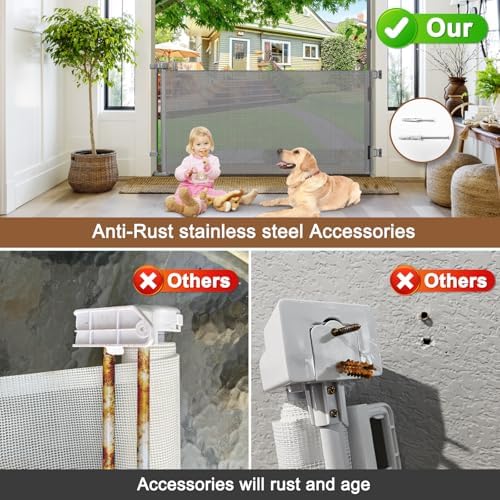 Weatherproof Outdoor Retractable Dog Gate - Image 3