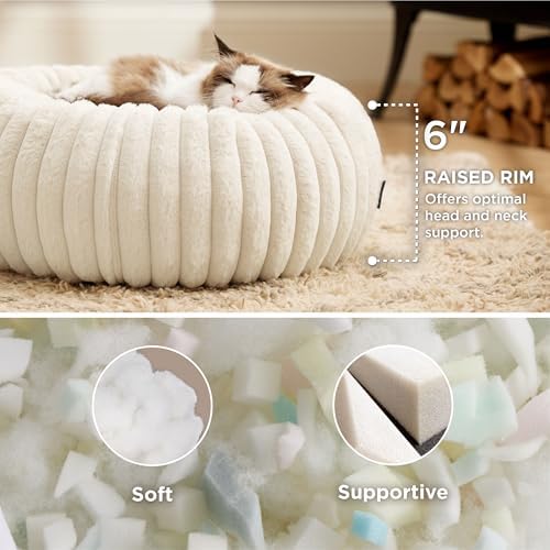 Bedsure ComfyFleece® Donut Cat Bed - Image 2