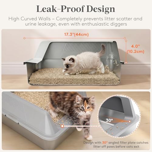 Lifewit Stainless Steel Cat Litter Box - Image 3