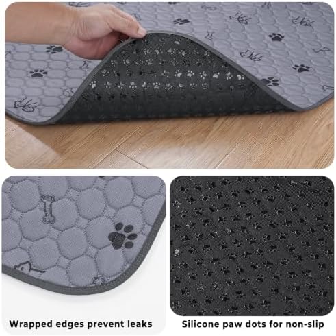 Sunheir Washable Pee Pads for Dogs, 2 Pack 36” x 72” Waterproof Puppy Pads - Image 3