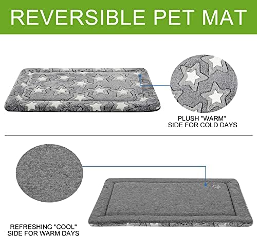 EMPSIGN Dog Crate Pad for 30"x20" Dog Crate, Star Pattern/Grey - Image 3