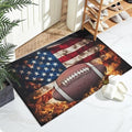 Fire American Football Bath Mat by VisittheDuibelproduct