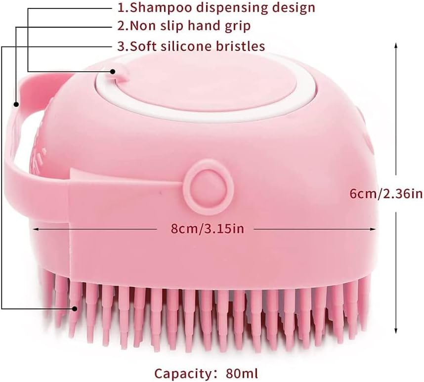 Pet Bath Massage Brush Puppy Dog Cat Grooming Cleaning Soft - Image 5