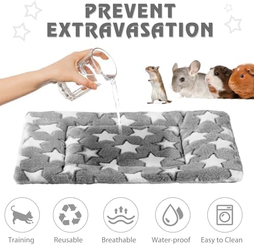 Haull 4 Pcs Waterproof Guinea Pig Bedding Mat, 13 x 10 - Image 3