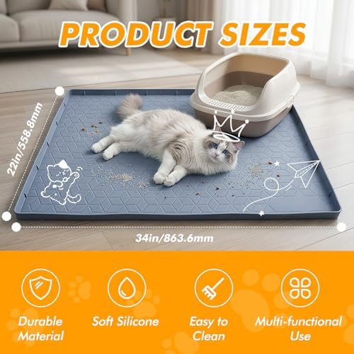 Cat Litter Mats for Floor, Highly Effective Litter Trapping Mat for Scatter - Image 2