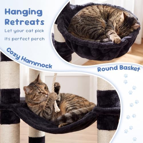 Heybly Cat Tree, 68 inch Multi-Level Cat Tower - Image 3