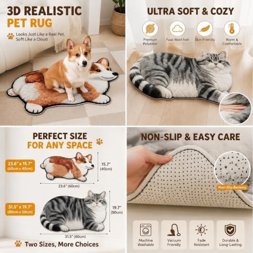 3D Realistic Dog Shaped Bath Mat & Floor Rug - Image 5