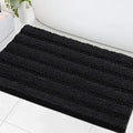 H.VERSAILTEX Bath Mats for Bathroom Non Slip Extra Thick Chenille Striped Bath by HVERSAILTEX